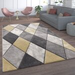 Paco home tapis salon poils ras, couleurs pastel, rose jaune diff�rents coloris et tailles 60x110 cm, ...