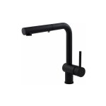 Paffoni - mitigeur d'vier de cuisine noir mat avec douchette extractible  double jet light lig285no ...