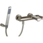 Paffoni - mitigeur bain complet avec set de douche couleur acier bross� tango ta023st steel looking - ...