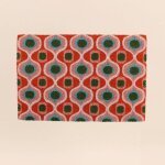 Paillasson coco motifs g�om�triques rouges 40x60cm