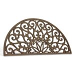 Decoration d ? autrefois - paillasson demi lune fonte - fonte - marron - dcoration d'autrefois