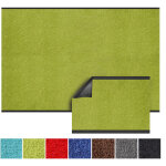 Karat - paillasson d'entre sur mesure monochrom vert citron 90 x 400 cm