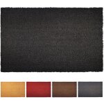 Casa pura - paillasson en fibres de noix de coco noir 17 mm 100 x 100 cm