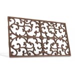 Decoration d ? autrefois - paillasson rectangulaire fonte - fonte - marron - dcoration d'autrefois