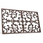 Decoration d ? autrefois - paillasson rectangulaire fonte - fonte - marron - dcoration d'autrefois