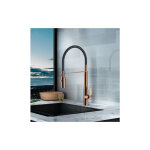 Paini france - paini mitigeur cuisine addict bec haut gold rose douchette extractible