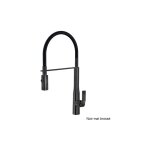 Paini france - paini mitigeur cuisine addict bec haut noir mat brosse douchette extractible
