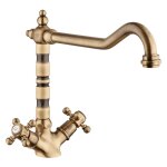 Paini france robinetterie - m�langeur de cuisine bec r�tro mobile paini tiffany vieux bronze