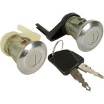 Paire de barillets de serrure avant avec 2 cls assorties pour contacteur de porte peugeot 206