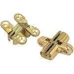 Paire de charni�res invisibles dor�es pour table pliante et meuble en bois