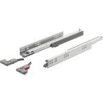 Hafele - paire de coulisses sous tiroir 400mm amortisseur avec 2 attaches 433. 03. 653