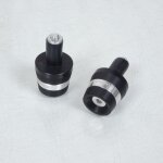 Paire embout guidon noir alu lightech pour moto yamaha 1000 fz1