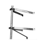 Paire d'etriers fixation murale en u pour m�t d�port 50 cm mat antenne tnt parabole - hdsat