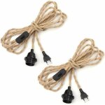 Paire de guirlandes lumineuses pour lustres de 4, 5 m, douille e27, interrupteur avec c�ble pour ampoule, ...