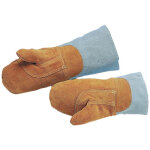 Paire de moufles cuir marron - l2g