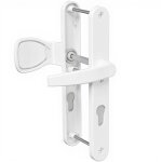 Paire de poignées étroite béquille et aileron aluminium bricard emetal 233 mm porte dentrée a cylindre ... Paire de poignées étroite béquille et aileron aluminium bricard emetal 233 mm porte dentrée a cylindre ...