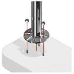 Paire de poteaux de balustrade  la franaise  42. 4 mm pour garde - corps - avec embase soude  100 ...