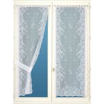 Homemaison - paire de rideaux 'bonne femme - effet dentelé' avec embrasses blanc 60x160 cm Homemaison - paire de rideaux 'bonne femme - effet dentelé' avec embrasses blanc 60x160 cm
