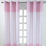Homescapes - paire de rideaux  ?illets - imprim coeurs rose 117 x 137 cm