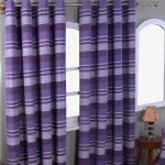 Homescapes - paire de rideaux � ?illets - morocco rayures - mauve 137 x 137 cm
