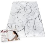 Paire de rideaux noemi broderie modern gris feuille la paire (2 rideaux) cm. 60x150