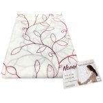 Paire de rideaux noemi moderne broderie de feuilles de bordeaux la paire (2 rideaux) cm. 60x150 Paire de rideaux noemi moderne broderie de feuilles de bordeaux la paire (2 rideaux) cm. 60x150