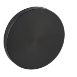 Paire de rosaces jade slim en inox aveugle ronde noire heracles b - inox - sl08n