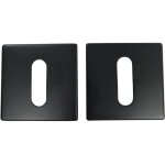 Paire de rosaces jade slim slcn cl� l carr� noir pvd - heracles - b - inox - slc06n