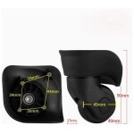 Paire de roues de rechange universelles robustes, multidirectionnelles et silencieuses en caoutchouc ...