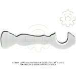 Paire de supports de tringle a rideaux en bois blanc 35 mm 25 cm du mur