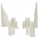 Paire de tulipes pour volet roulant eclipse oxxo pour lames de 7 � 9mm pvc blanc entoinnoir rail de guidage ...