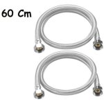 Paire de tuyaux flexibles 60cm tuyaux d'eau chaude et froide chaudi�re 1 / 2x1 / 2 02074