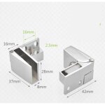 Paire / vitrine de vitrine � vin � charni�re avec porte en verre sans cadre (argent)