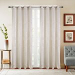 Paire de voilages aux motifs romantiques ecru 140x260 cm