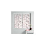 Douceur d'intrieur - paire de voilage  passants - brod - 60 x 90 cm - petites fleurs - blanc et rouge ...