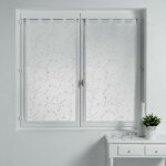Paire de voilages 'petite fleur' 60x160cm blanc