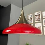 Paladin lustre simple rouge, lampe suspendue, h�tel, restaurant, cuisine, salon, hall, lustre pour jeunes, ...