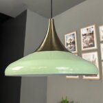 Paladin lustre simple vert menthe, lampe suspendue, h�tel, restaurant, cuisine, salon, hall, lustre pour ...