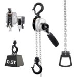 Palan � cha�ne � levier manuel, charge 0, 5 t, avec cha�ne en acier alli� g80 1, 5 m, frein m�canique ...