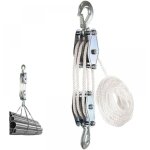 Palan � corde robuste, r�sistance � la rupture de 15 m, bloc de charge de travail de 500 kg et syst�me ...