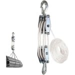 Palan � corde robuste, r�sistance � la rupture de 15 m, bloc de charge de travail de 500 kg et syst�me ...