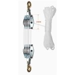 Palan � corde robuste, r�sistance � la rupture de 20 m, bloc de charge de travail de 1000 kg et syst�me ...