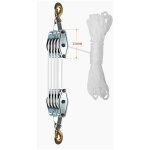 Palan � corde robuste, r�sistance � la rupture de 20 m, bloc de charge de travail de 1000 kg et syst�me ...