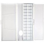 Palette de peinture aquarelle vide, bo�te de rangement de voyage en m�tal, palette pliable � 24 compartiments, ...