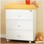 Pali tris table � langer blanche avec pouf confort