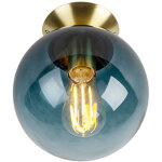 Pallon - led dimmable plafonnier variateur inclus - 1 lumi�re - � 20 cm - bleu - art deco - �clairage ...