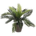 Palmier sago (cyca revoluta) pvc avec pot gris 33x11. 5cm