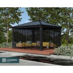 Palram - canopia - canopia moustiquaires pour tonnelle de jardin dallas 4x2 gris
