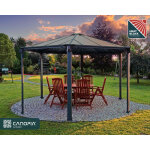 Palram - canopia tonnelle de jardin hexagonale monacom� 3. 6x4 gris
