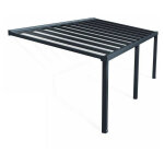 Palram - couverture de patio 3, 4x7, 4m gris 705928